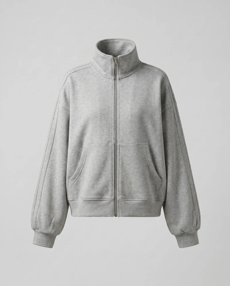Damen Sportjacke mit hohem Kragen und lässiger Passform