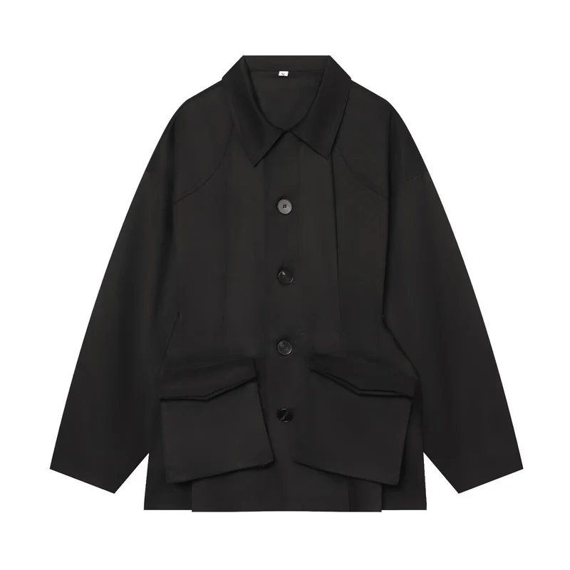 Damen Oversize-Utility-Jacke mit großen Klappentaschen und Tunnelzug Drune