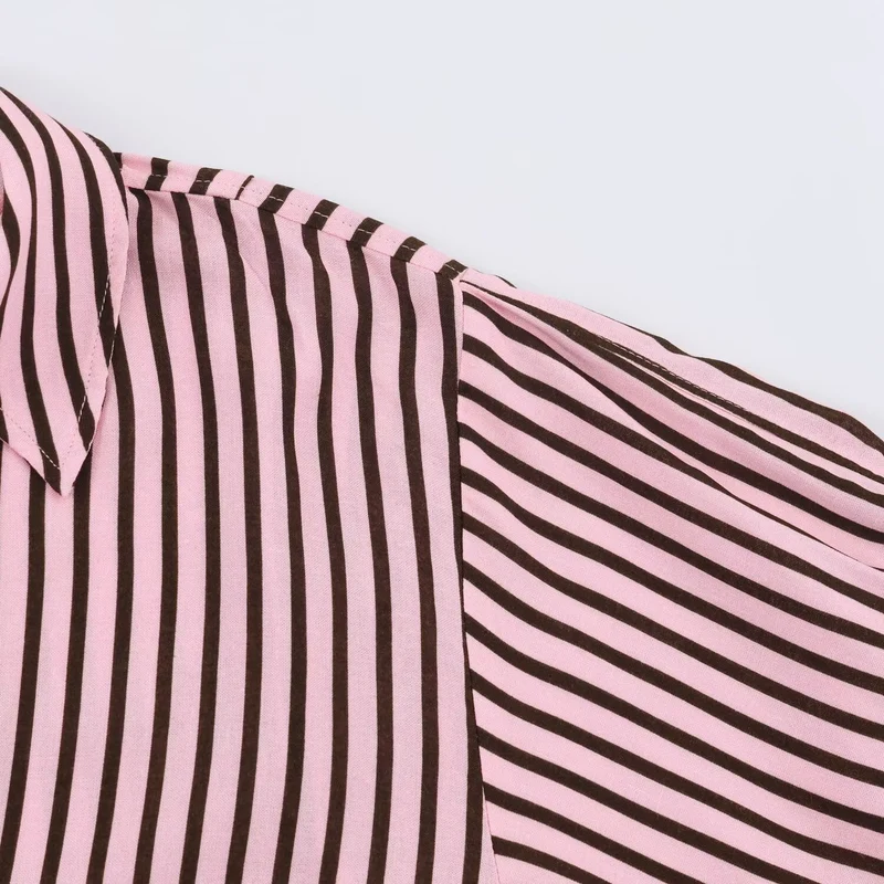 Damen Oversize-Hemdbluse mit tiefem V-Ausschnitt und Ballonärmeln Drune