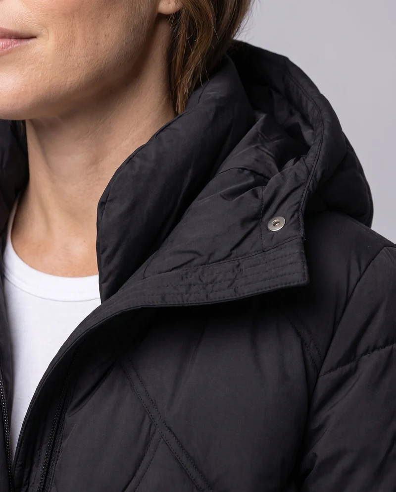 Damen kurze gesteppte Thermojacke