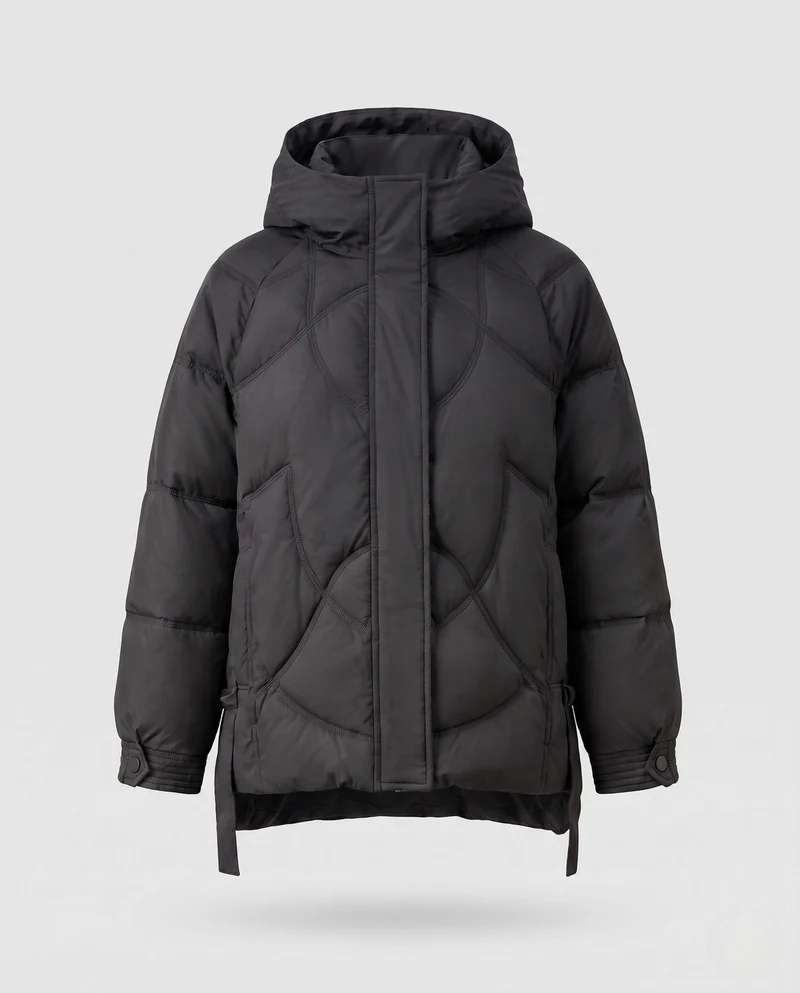 Damen kurze gesteppte Thermojacke