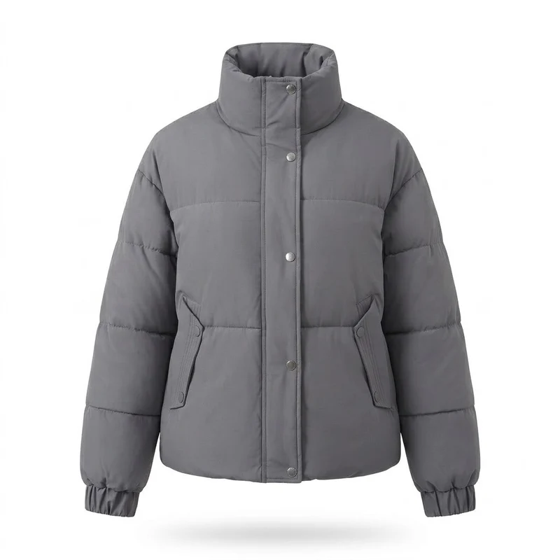 Damen Nan Kurz Urban Steppjacke mit Kapuzeneinsatz, aufgesetzten Taschen und weicher thermischer Innenauskleidung