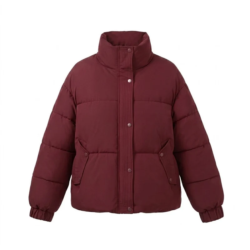 Damen Nan Kurz Urban Steppjacke mit Kapuzeneinsatz, aufgesetzten Taschen und weicher thermischer Innenauskleidung