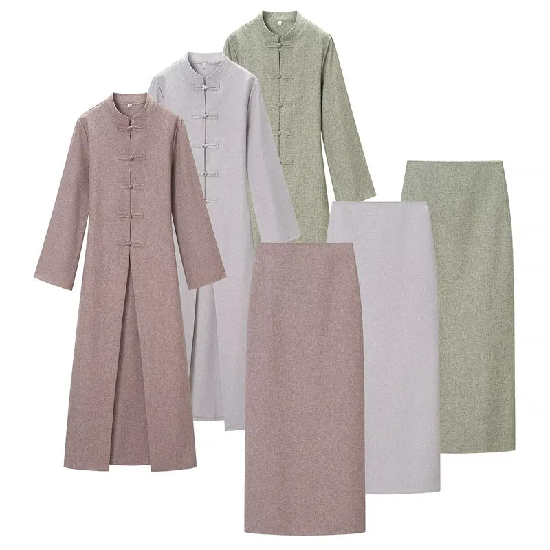 Damen Mantel- und Rock-Set Drune