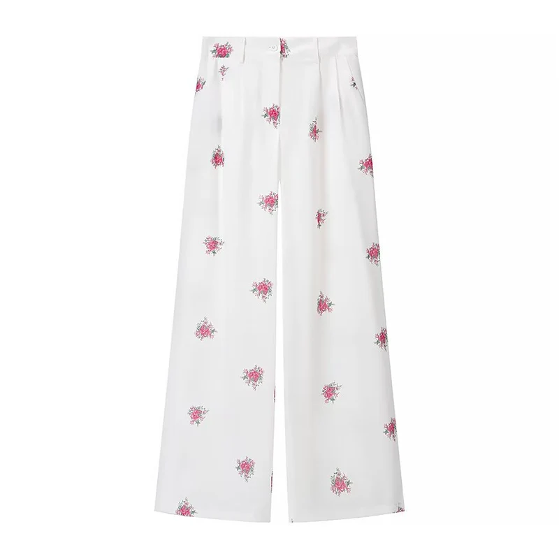 Damen Lockerer Longline-Blazer mit floralem Allover-Print und Pattentaschen Drune
