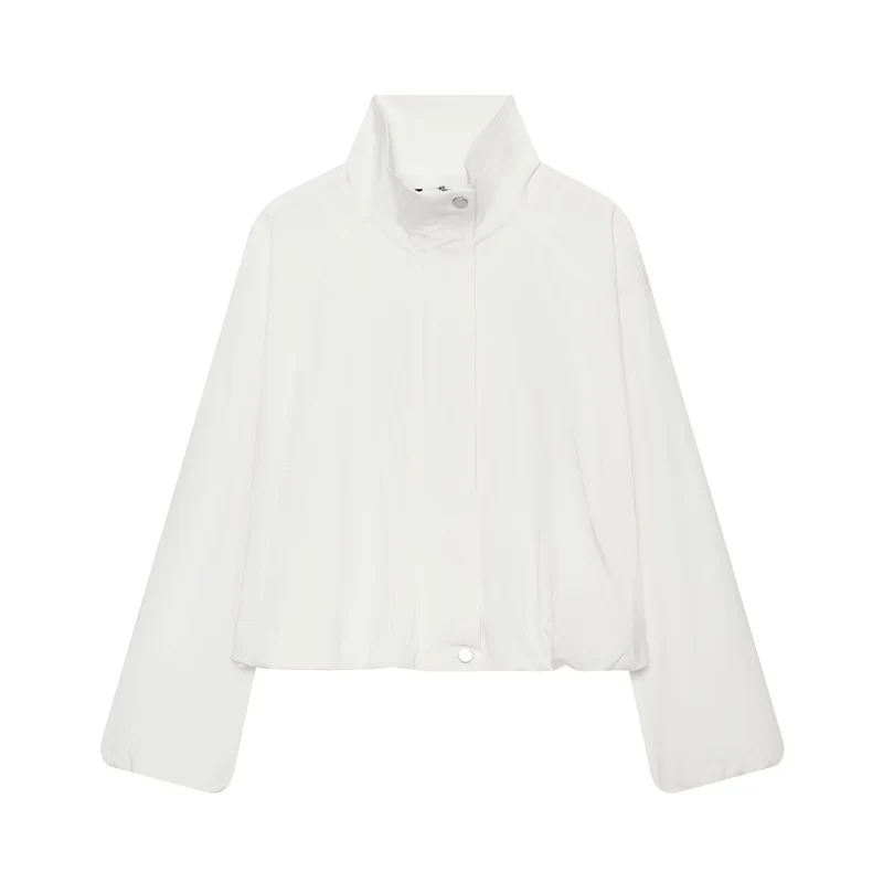 Damen Leichte Kurzjacke mit Stehkragen und Raglanärmeln Drune