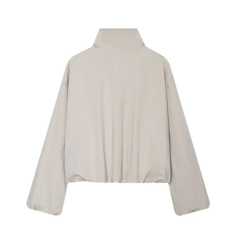 Damen Leichte Kurzjacke mit Stehkragen und Raglanärmeln Drune