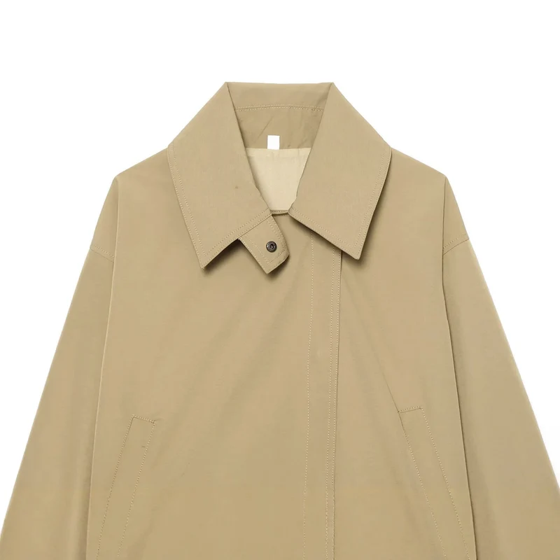 Damen Kurzjacke mit Oversize-Kragen und verstellbaren Manschetten Drune