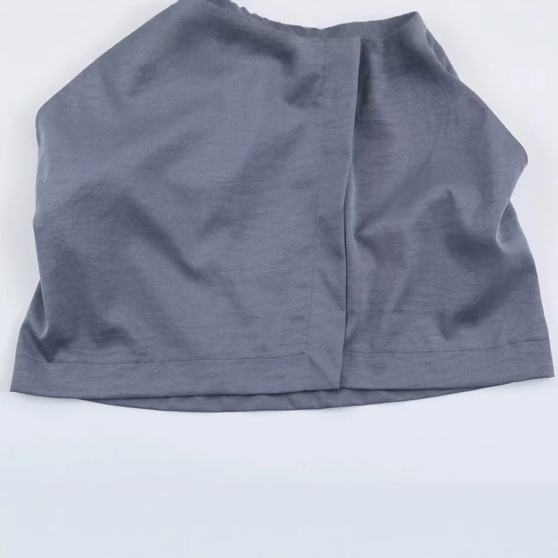 Damen Kimono‑Wickeljacke mit Taillengürtel, weitem Ärmel und asymmetrischen aufgesetzten Taschen Drune