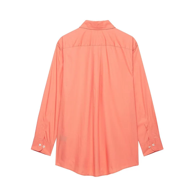 Damen Oversize Hemdbluse im Utility‑Stil mit aufgesetzten Pattentaschen Drune