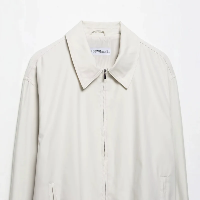 Damen Leichter Oversized Blouson mit Elastischem Saum Drune