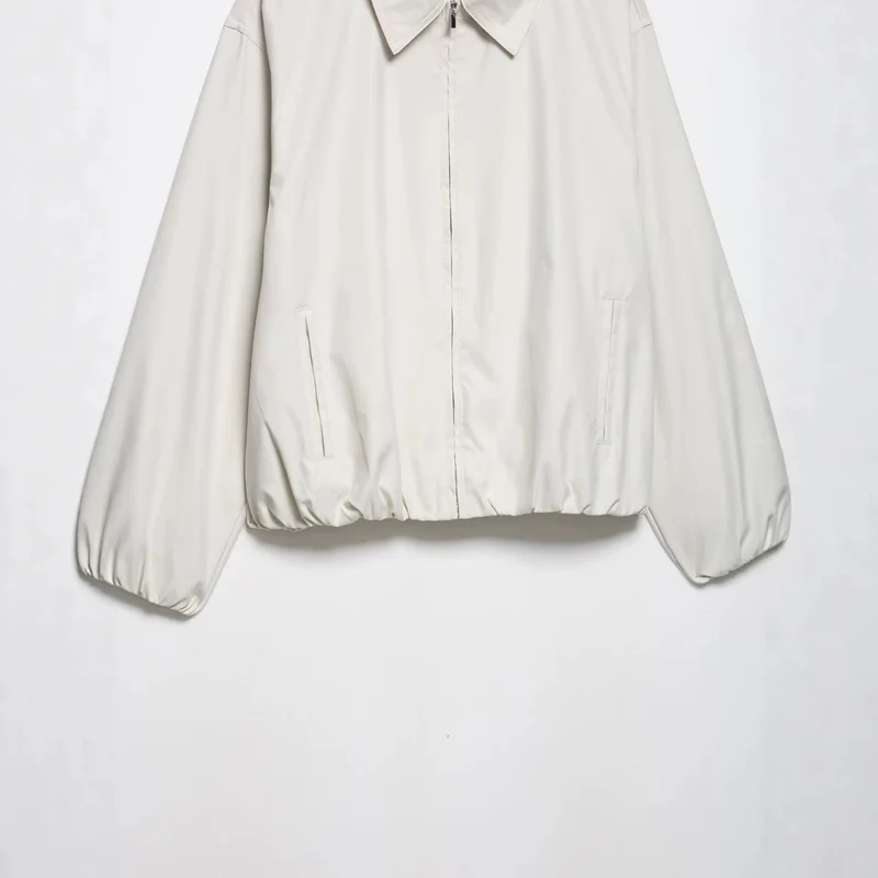 Damen Leichter Oversized Blouson mit Elastischem Saum Drune
