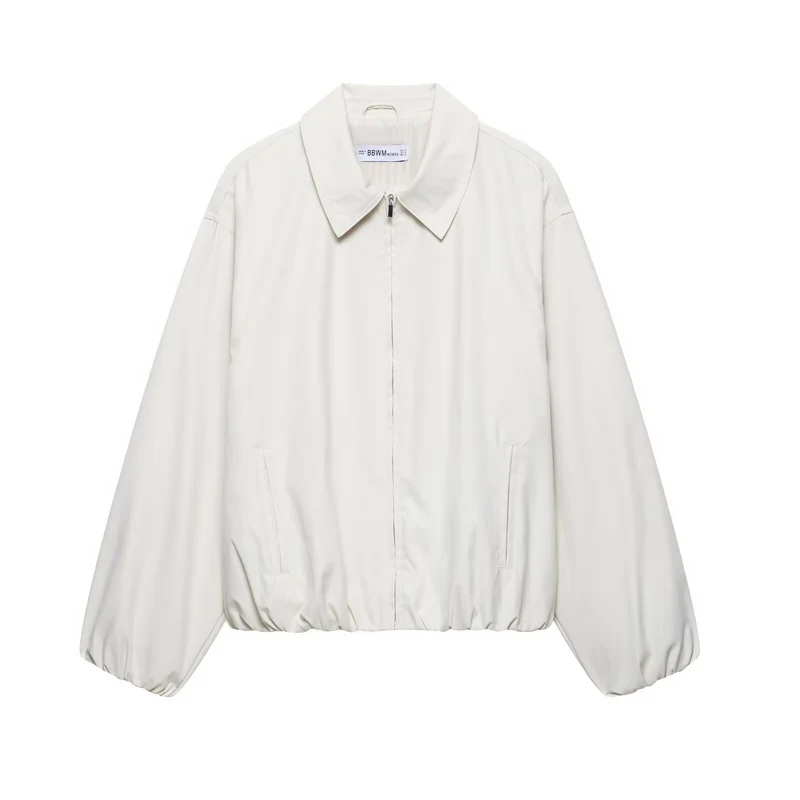 Damen Leichter Oversized Blouson mit Elastischem Saum Drune