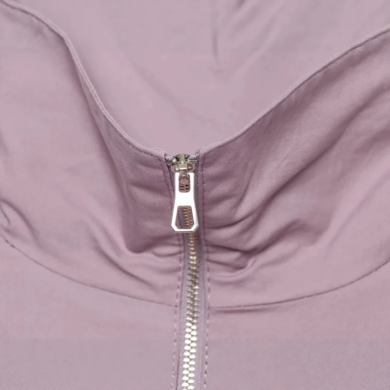 Damen Leichter Cropped Blouson mit hohem Stehkragen und elastischem Saum Drune