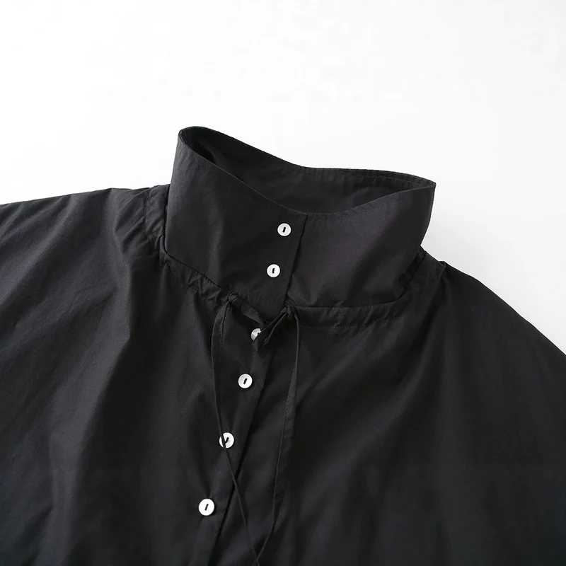 Damen Leichter Cropped-Blouson mit hohem Stehkragen, Tunnelzug und seitlichen Bindebändern Drune