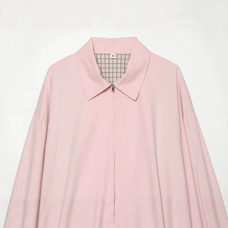 Damen Leichter Cropped‑Blouson mit Hemdkragen, verdecktem Reißverschluss und elastischem Saum Drune