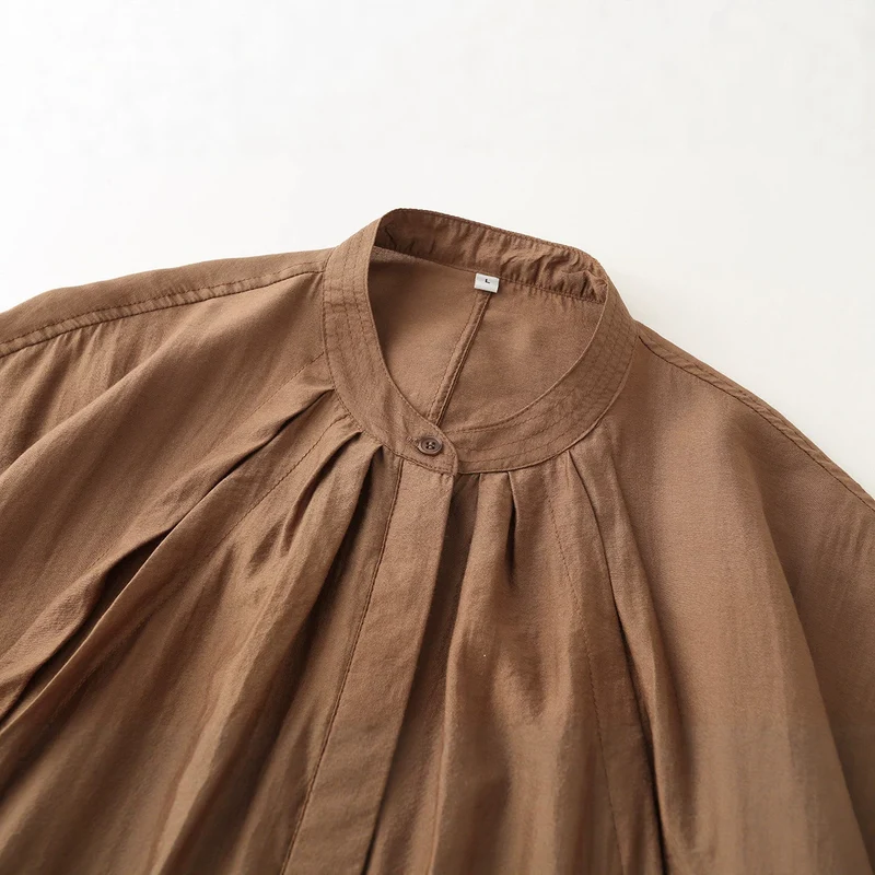 Damen Leichter Cropped-Blouson mit Faltenpasse, Stehkragen und Elastikbund Drune