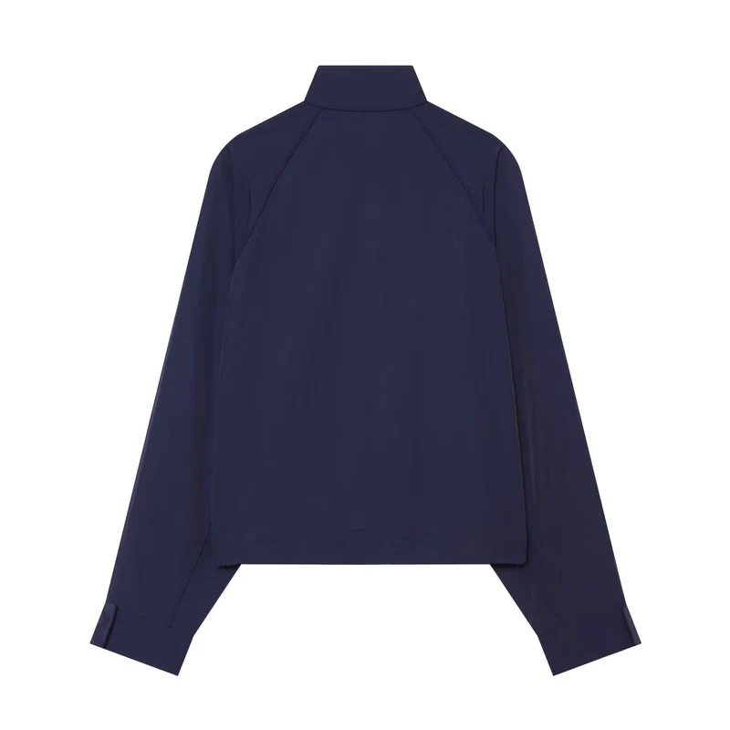 Damen Leichter Colorblock Windbreaker mit Stehkragen und Raglanärmeln Drune