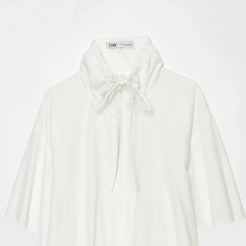 Damen Leichte Cropped Windjacke mit Tunnelzugkragen und Taillenraffung Drune