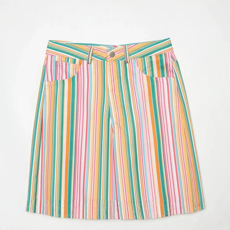 Damen Leicht fallende Palazzo-Hose mit hoher Taille und seitlichen Eingrifftaschen Drune