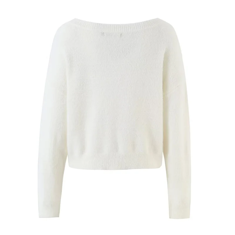 Damen Kuschelweicher Oversize-Pullover mit weitem U‑Boot‑Ausschnitt Drune