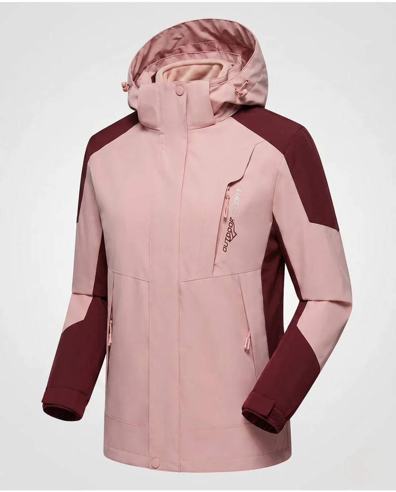 Herren Softshell Outdoorjacke mit verstellbarer Kapuze, wind- und wasserabweisend, verstärkte Einsätze