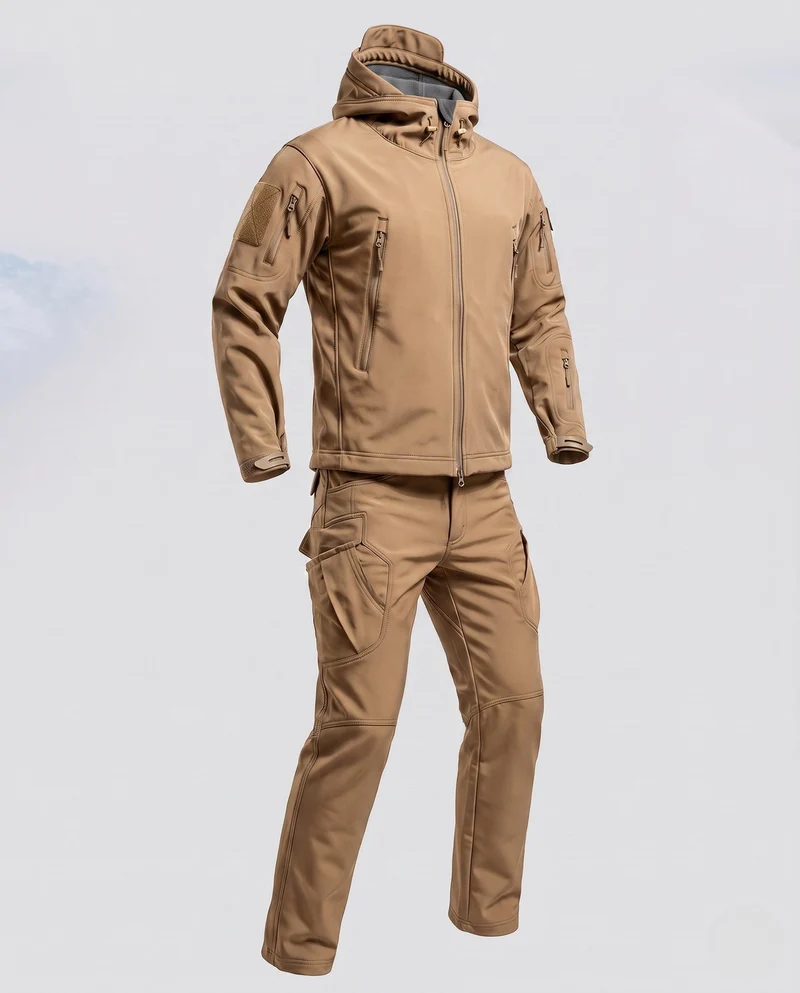Herren Tactical Softshell Set mit Multifunktionsausstattung und thermischer Innenauskleidung