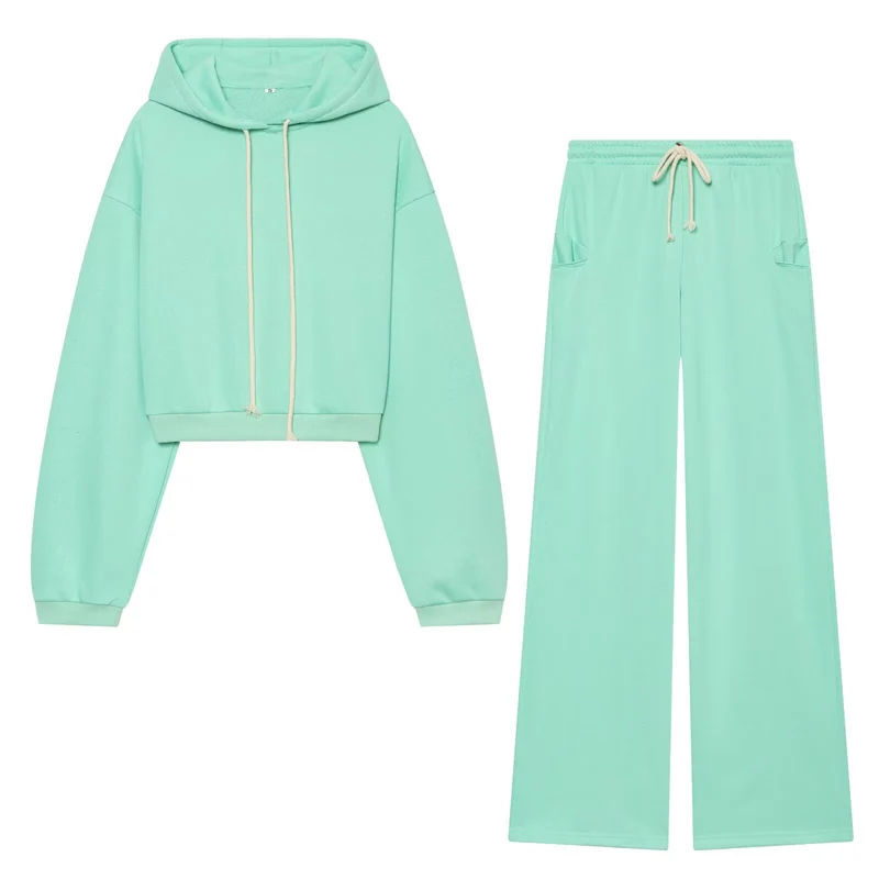 Damen Weit geschnittene Jersey-Hose mit elastischem Bund, Kordelzug und aufgesetzten Taschen Drune