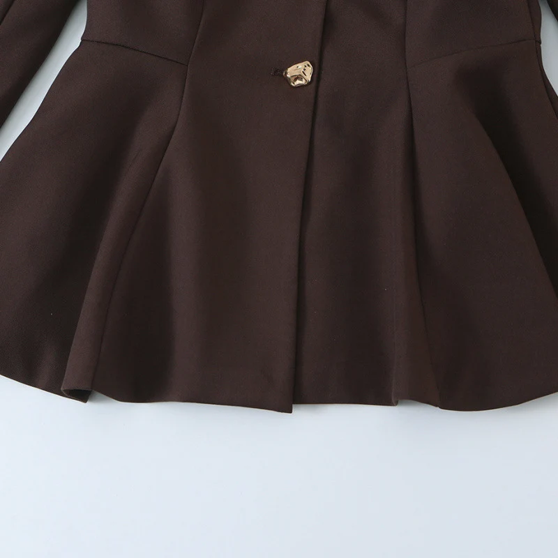 Damen Taillierter Blazer mit Schößchen, Reverskragen und Wiener Nähten Drune