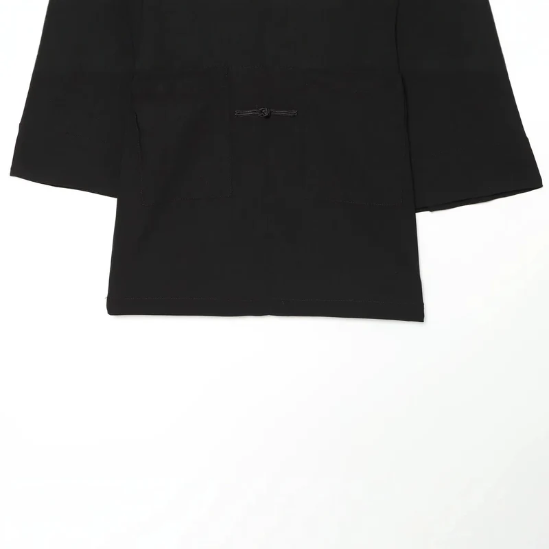 Damen Cape‑Mantel mit Stehkragen chinesischen Knotenverschlüssen und weiten Kimonoärmeln Drune