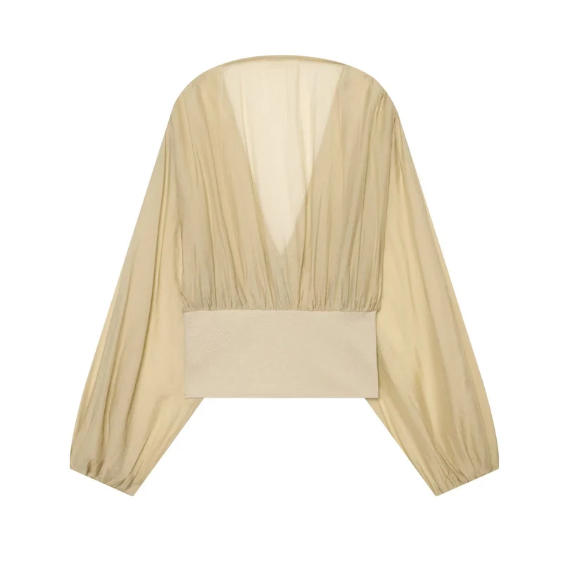 Damen Cape-Bolero mit Korsettbund und voluminösen Ballonärmeln Drune