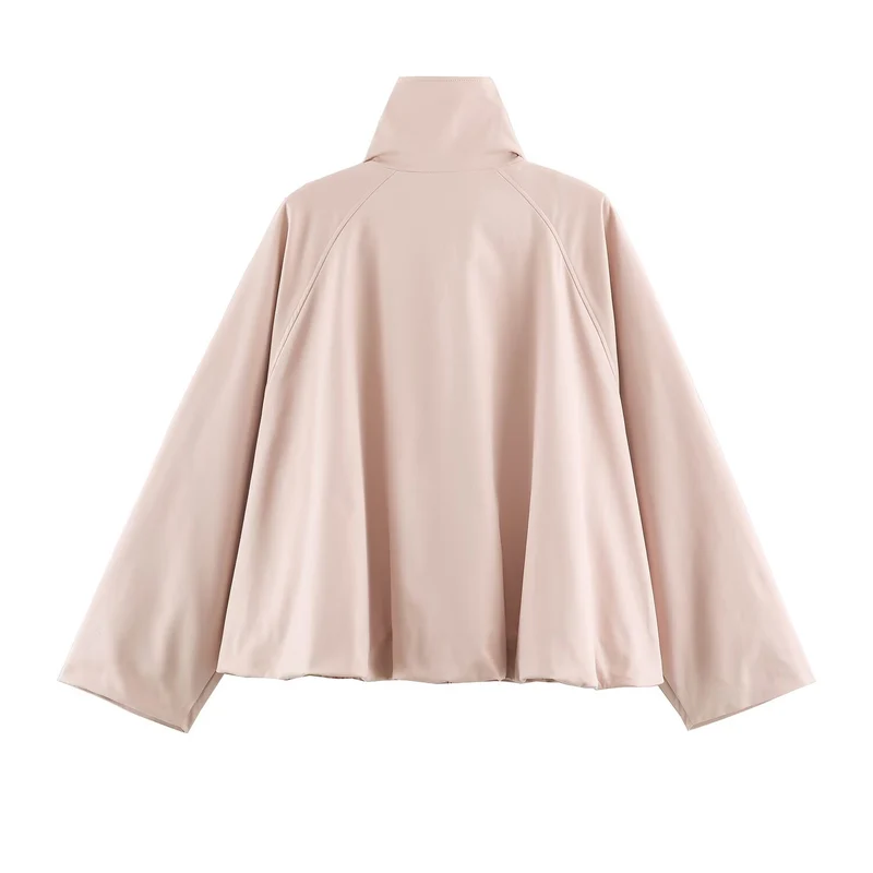 Damen Boxy Kurzblouson mit hohem Stehkragen und Reißverschluss Drune