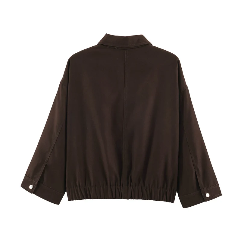 Damen Boxy Kurzblouson mit aufgesetzten Pattentaschen und Gummizugsaum Drune
