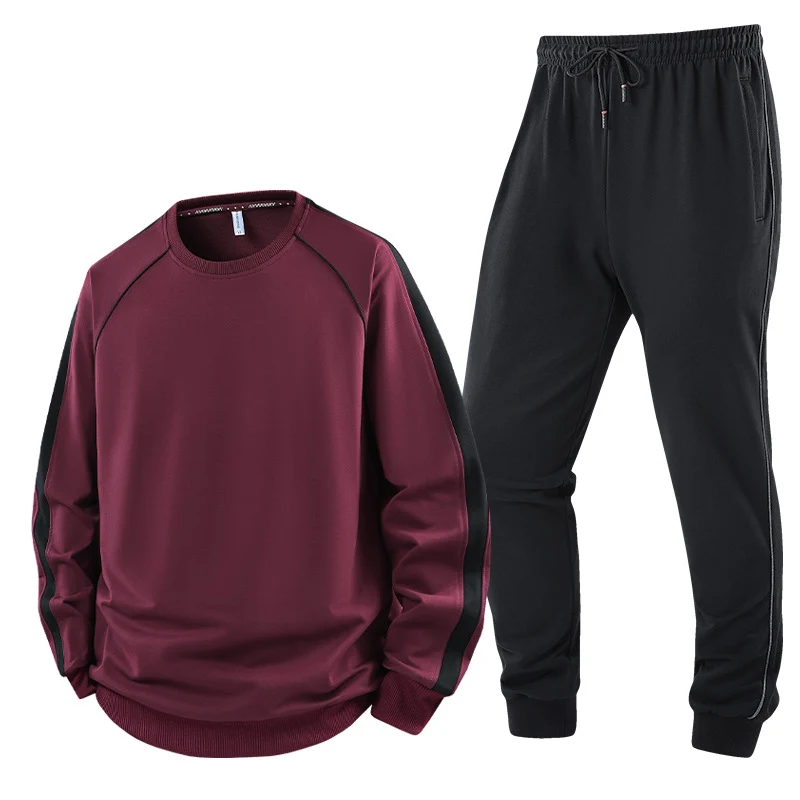 Herren Freizeit-Trainingsanzug-Set aus weichem Jersey mit Raglanärmeln & elastischem Kordelbund Drune