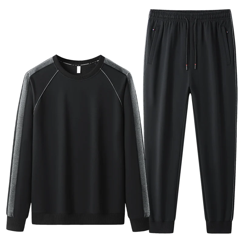 Herren Freizeit-Trainingsanzug-Set aus weichem Jersey mit Raglanärmeln & elastischem Kordelbund Drune