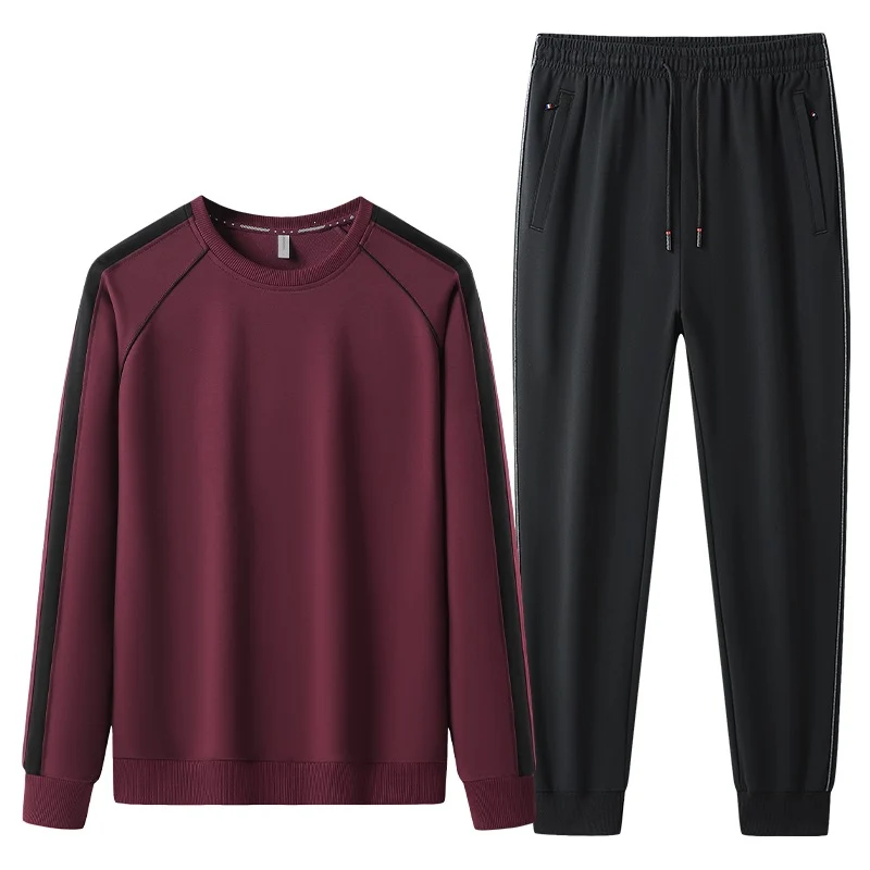 Herren Freizeit-Trainingsanzug-Set aus weichem Jersey mit Raglanärmeln & elastischem Kordelbund Drune