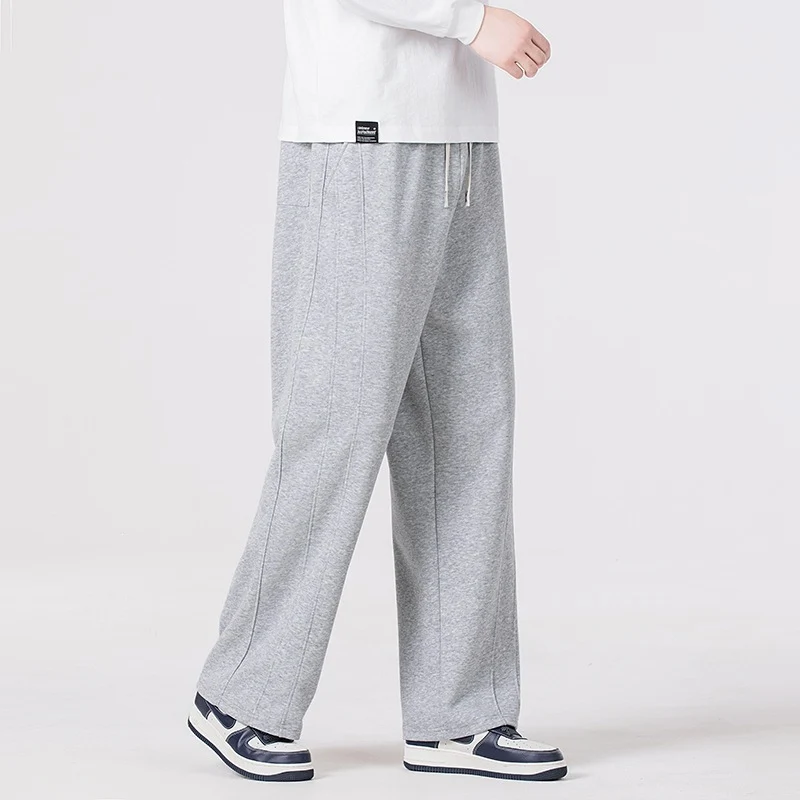 Herren Freizeit-Jogginghose im Oversize-Schnitt mit elastischem Kordelbund & markanter Seitennaht Drune