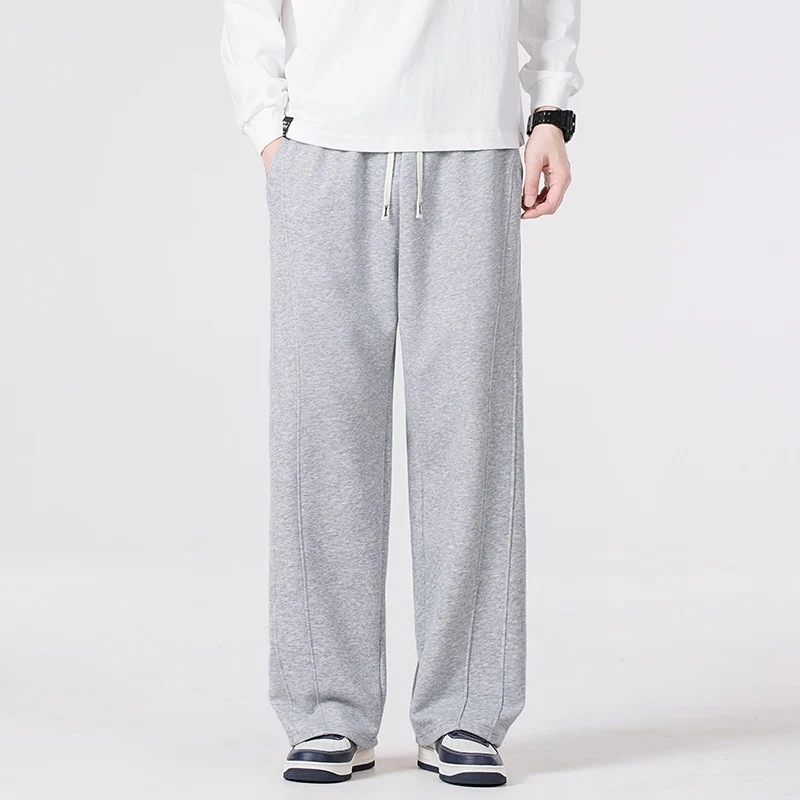 Herren Freizeit-Jogginghose im Oversize-Schnitt mit elastischem Kordelbund & markanter Seitennaht Drune