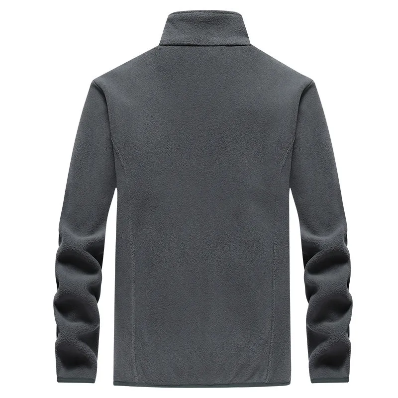 Herren Fleecejacke mit Stehkragen, durchgehendem Reißverschluss & Eingrifftaschen Drune