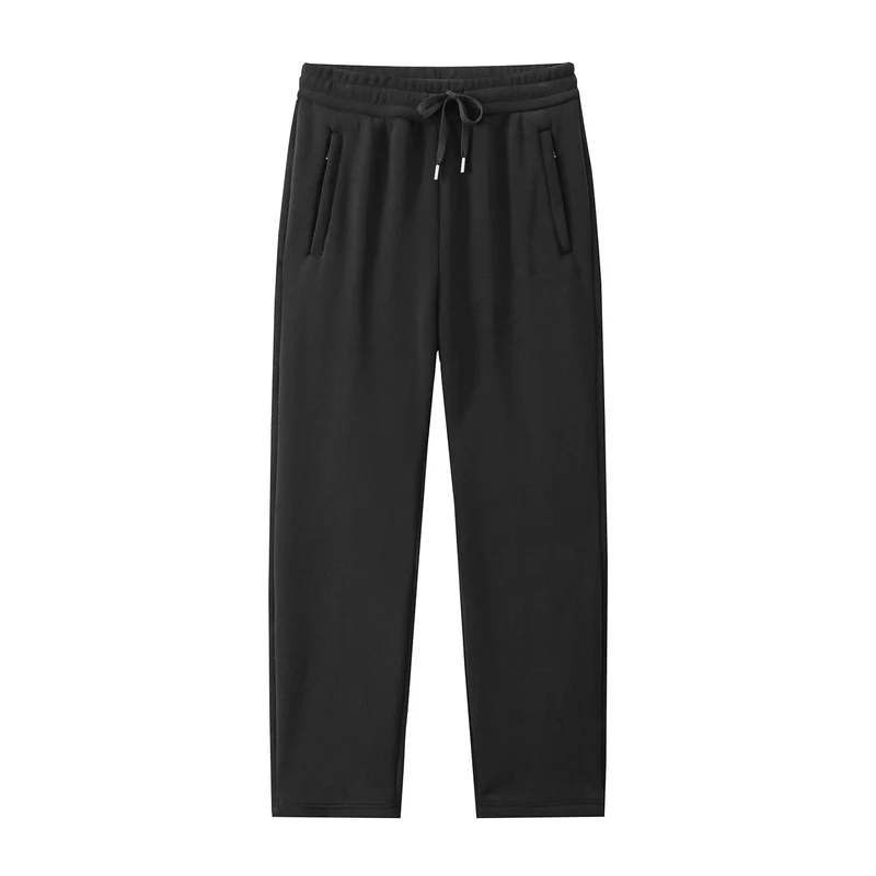 Herren Fleece-Jogginghose mit elastischem Bund, Kordelzug und gerippten Bündchen Drune