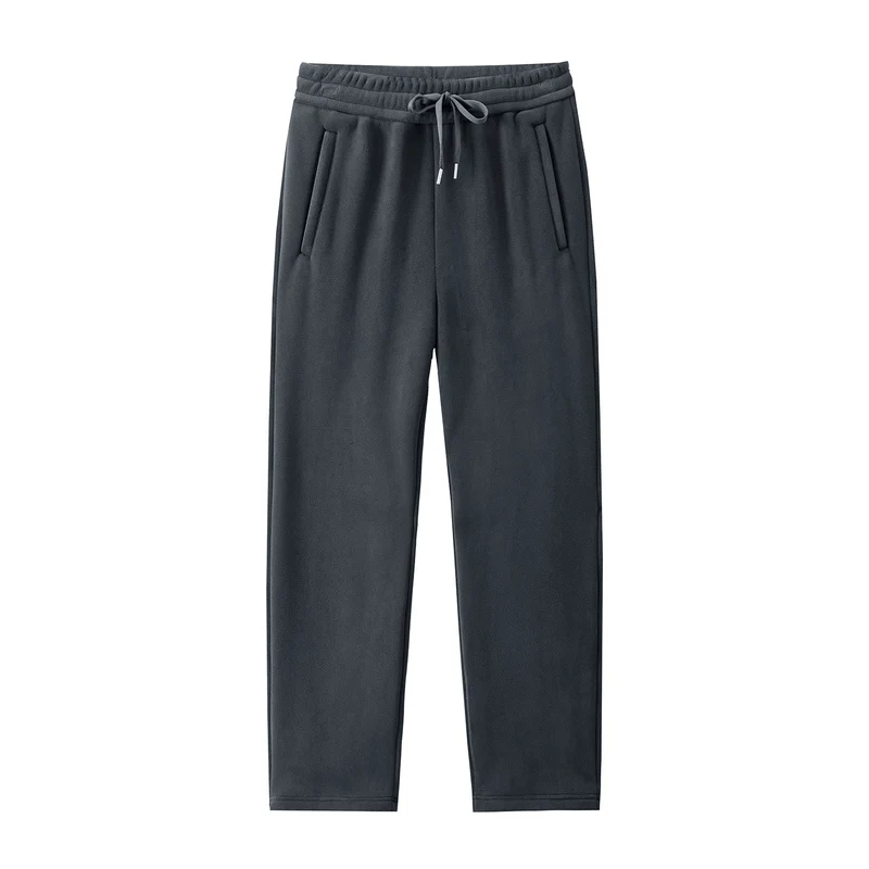 Herren Fleece-Jogginghose mit elastischem Bund, Kordelzug und gerippten Bündchen Drune