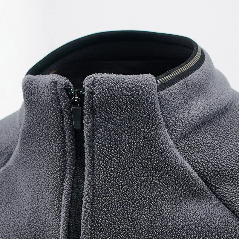 Herren Fleece-Halbzip-Pullover mit stehendem Kragen und atmungsaktivem Thermofleece Drune