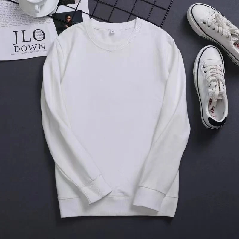 Herren Feines Rundhals‑Sweatshirt aus Baumwollmix mit gerippten Bündchen Drune