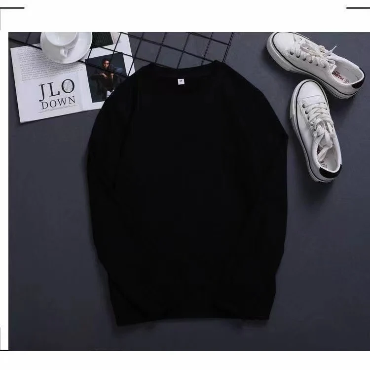 Herren Feines Rundhals‑Sweatshirt aus Baumwollmix mit gerippten Bündchen Drune