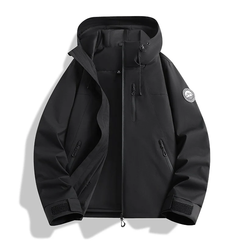 Herren dreiteilige Softshell-Outdoorjacke mit abnehmbarem Fleecefutter und Kapuze Drune