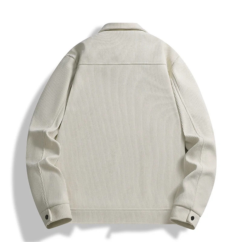 Herren Cord-Truckerjacke mit Thermofutter & Druckknopffront Drune