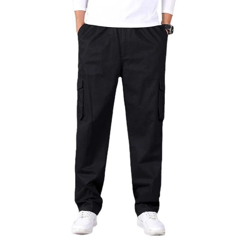 Herren Cargohose im Utility‑Stil mit elastischem Bund, geradem Bein und aufgesetzten Klappentaschen Drune