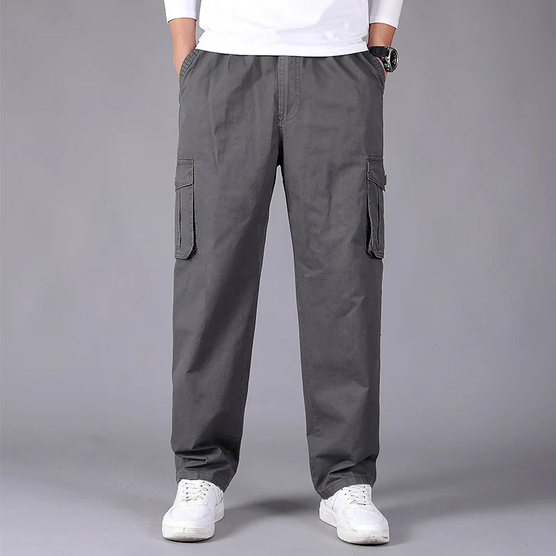 Herren Cargohose im Utility‑Stil mit elastischem Bund, geradem Bein und aufgesetzten Klappentaschen Drune