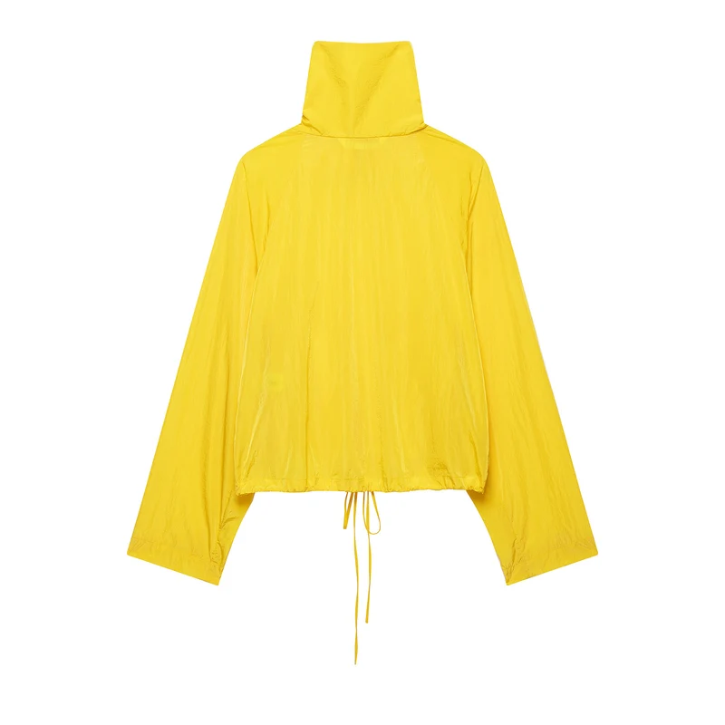 Damen Leichte wattierte Windjacke mit Stehkragen und Polka‑Dot‑Print Drune