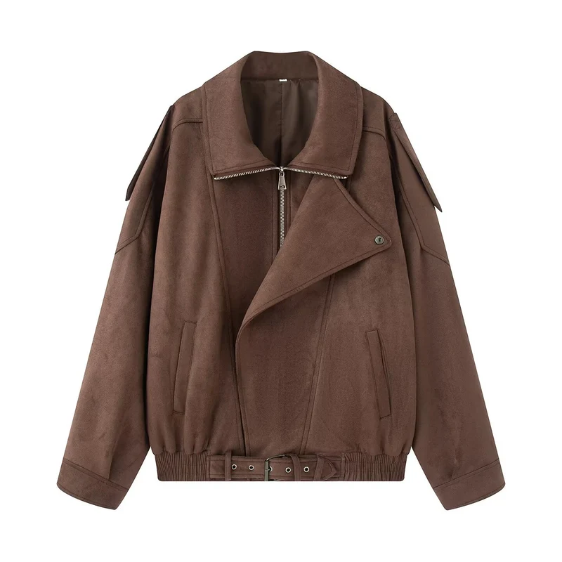 Damen Leichte wattierte Windjacke mit Stehkragen und Polka‑Dot‑Print Drune